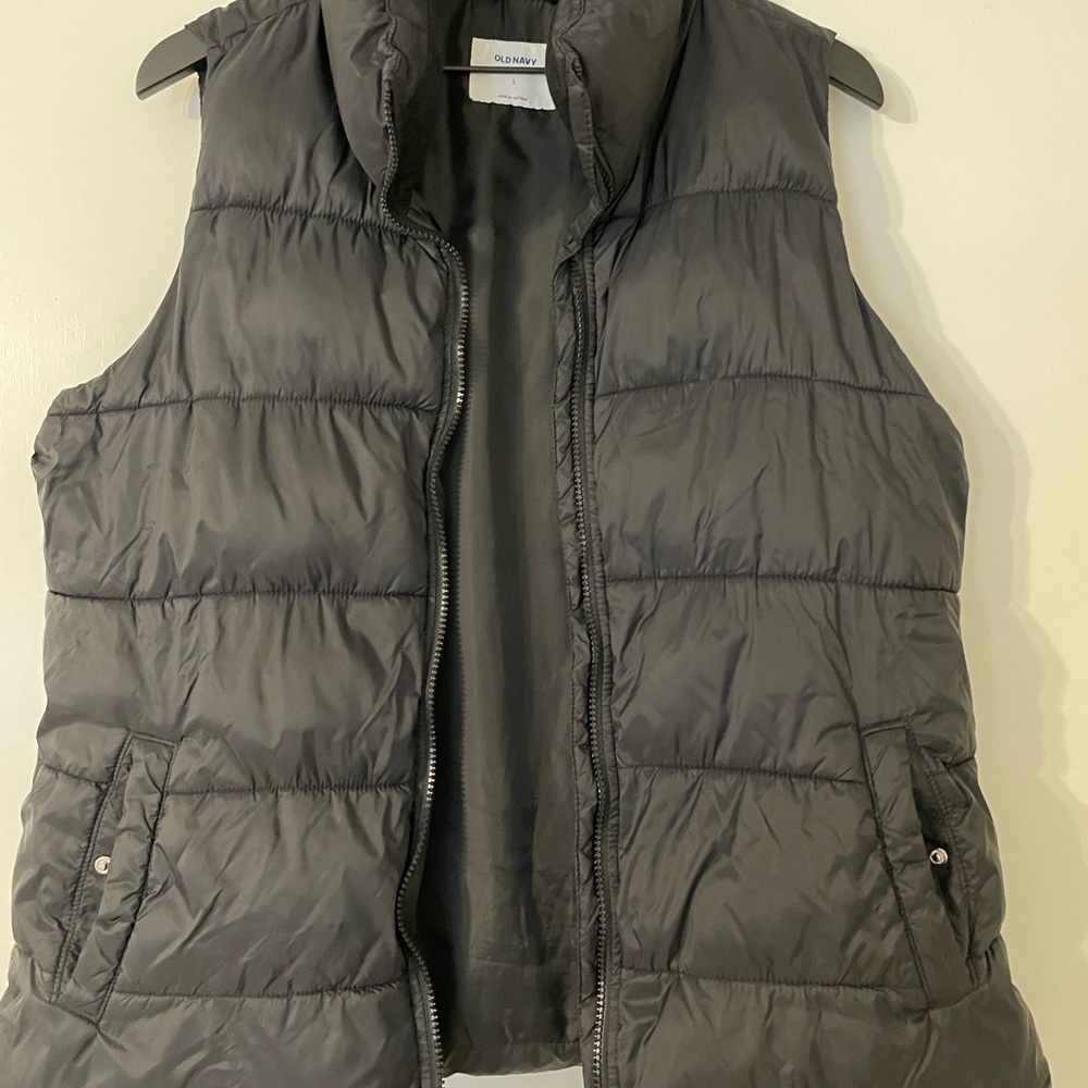 Old Navy Charcoal Quilted Vest
